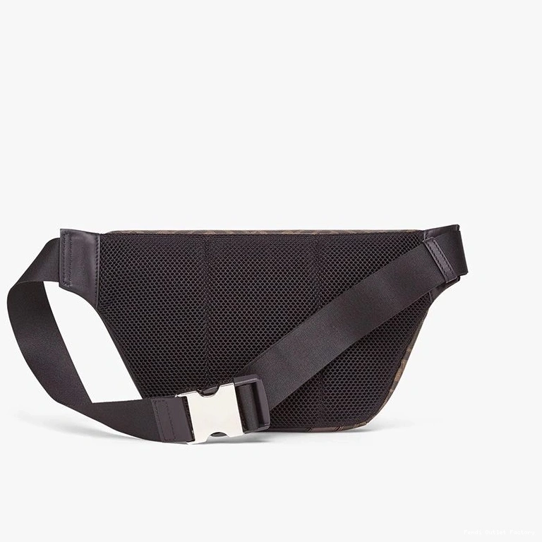Affordable HOT In Coffee Motif Bag Belt Brown Fendi Fabric FF 0722